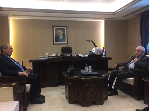 Dr. Talal Abu-Ghazaleh and Syria’s Minister of Foreign Affairs Discuss Means of Countering War Economic Impact on the country